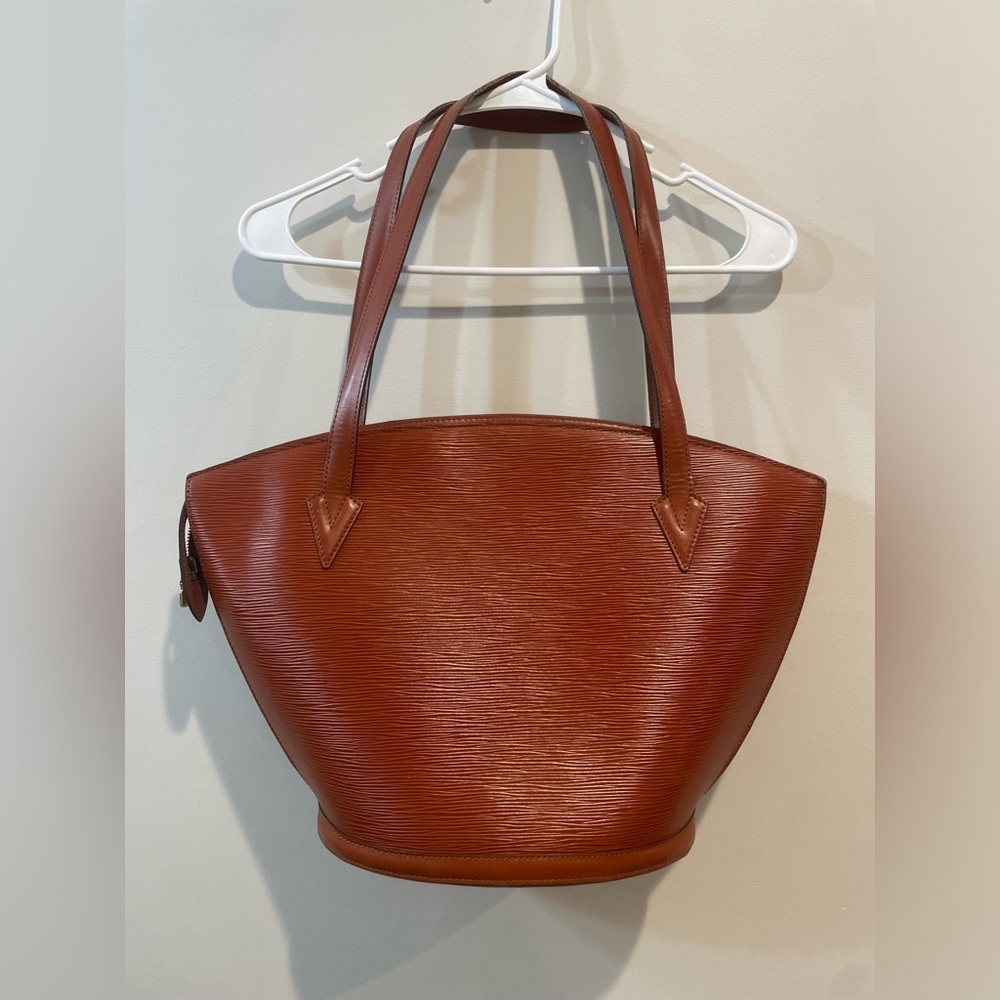 Louis Vuitton Brown Leather Tote Bag